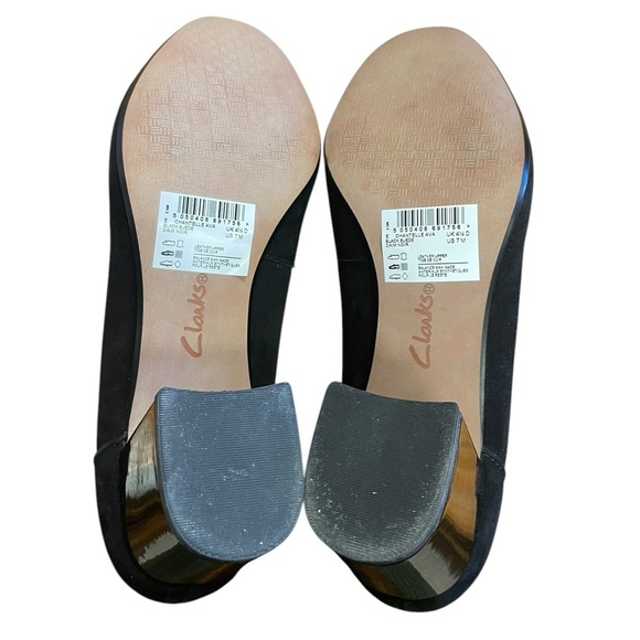 Collection by Clarks Chantelle Ava Black Suede Pumps Comfort Classic 7 M - Picture 5 of 7